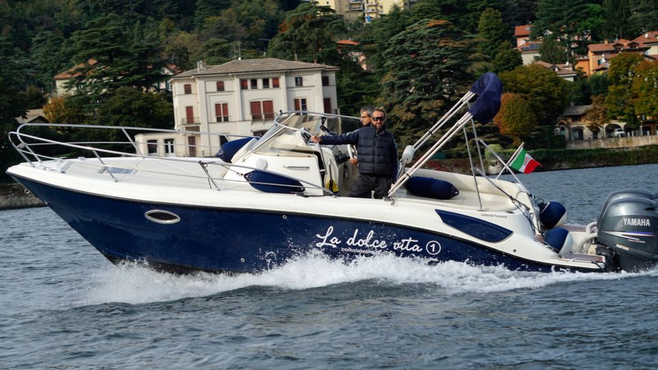 Lake Como: La Dolce Vita Private Tour 2 Hours Eolo Boat - Boat Information