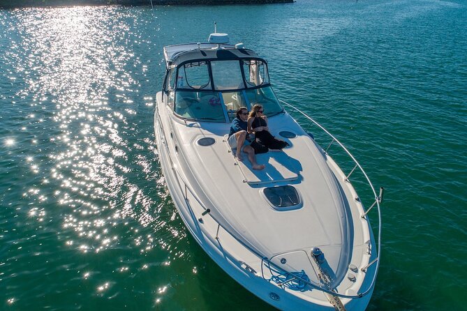 Miami Sundancer Boat Rental for 10 With Gas and Captain - Onboard Entertainment Options