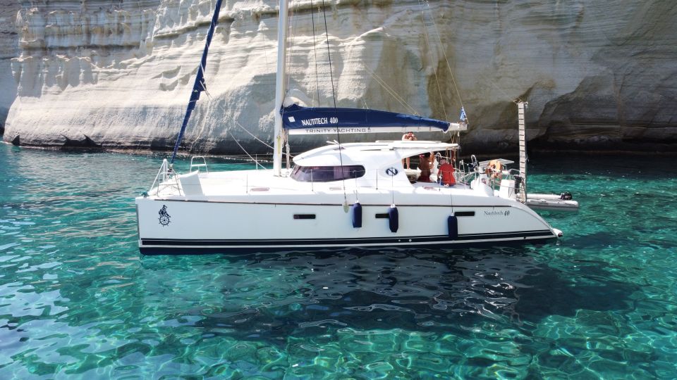 Milos: Full Day Milos and Poliegos Catamaran Cruise - Highlights and Itinerary