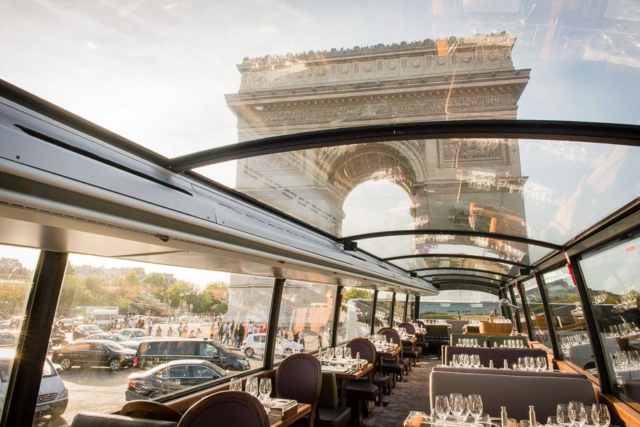 Paris: Bustronome Gourmet Lunch Tour on a Glass-Roof Bus - Free Cancellation Policy