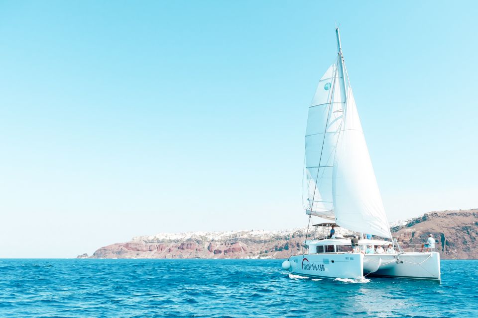 Santorini: Catamaran Tour With BBQ Meal and Unlimited Drinks - Booking Information