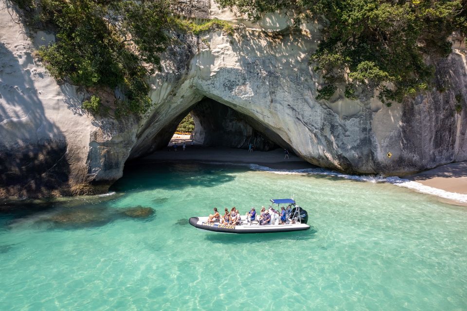 Whitianga: Cathedral Cove, Cruise, Caves and Snorkeling Tour - Directions and Unique Features