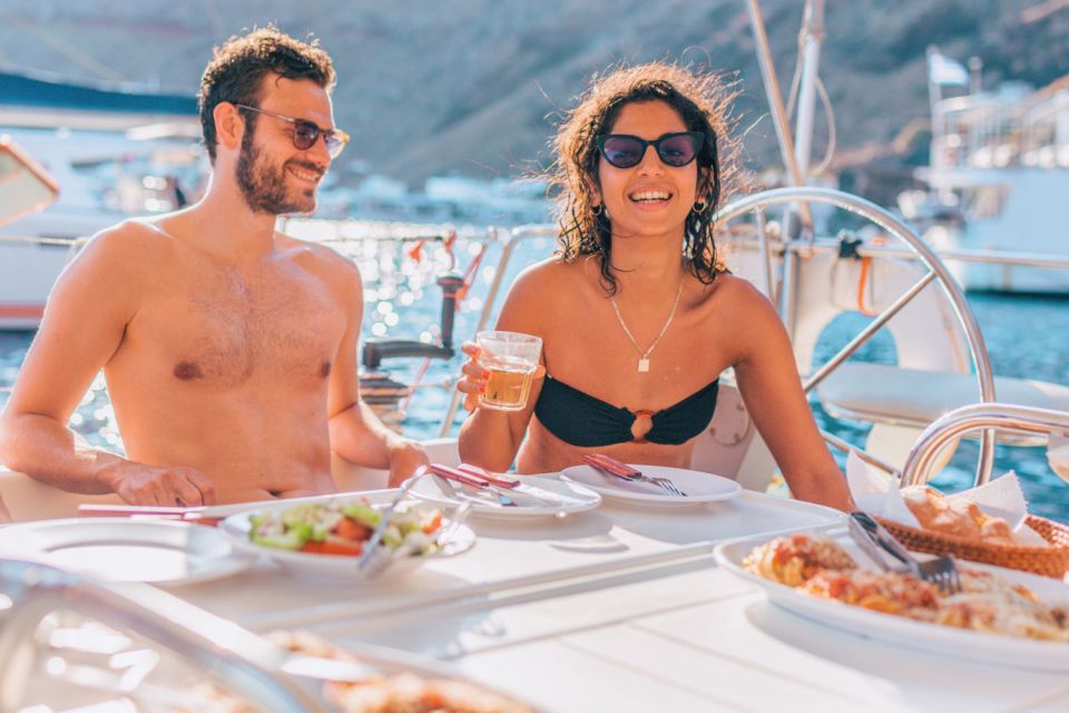 Santorini Caldera: Sunset Sailing Cruise With Meal - Pricing and Booking Information