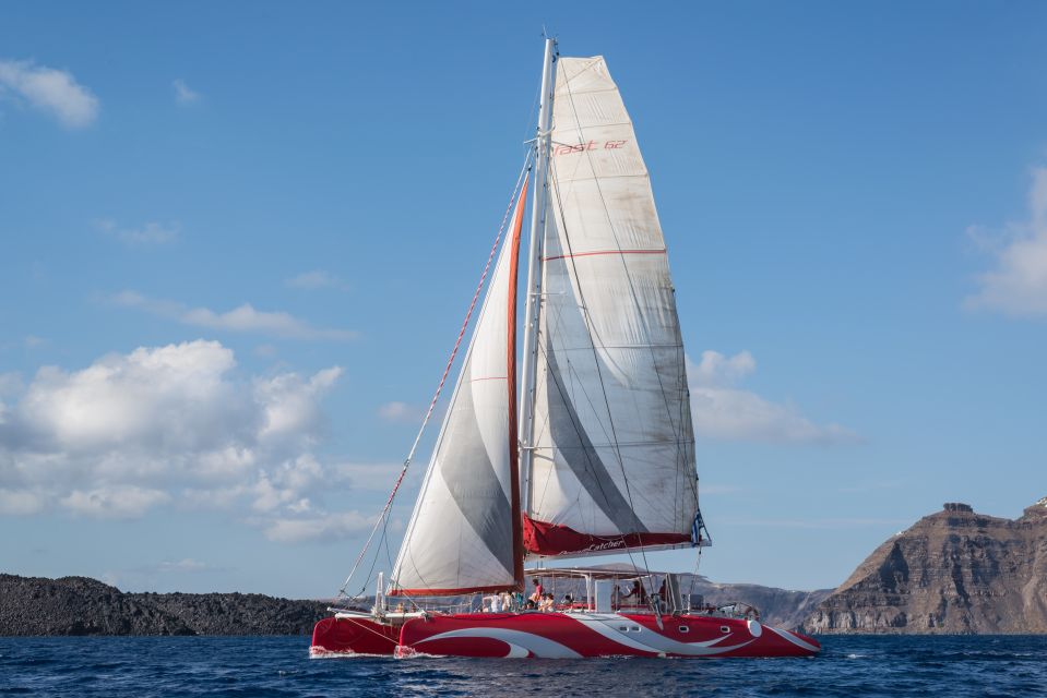 Santorini: Dream Catcher 5-hour Sailing Trip in the Caldera - Common questions