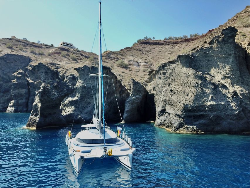 Santorini: Full Day Catamaran Excursion With Food & Drinks - Common questions