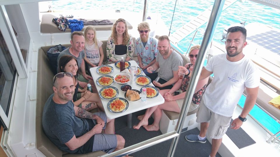 Naxos: Catamaran Sailing Cruise With Swim Stops and Lunch - Common questions