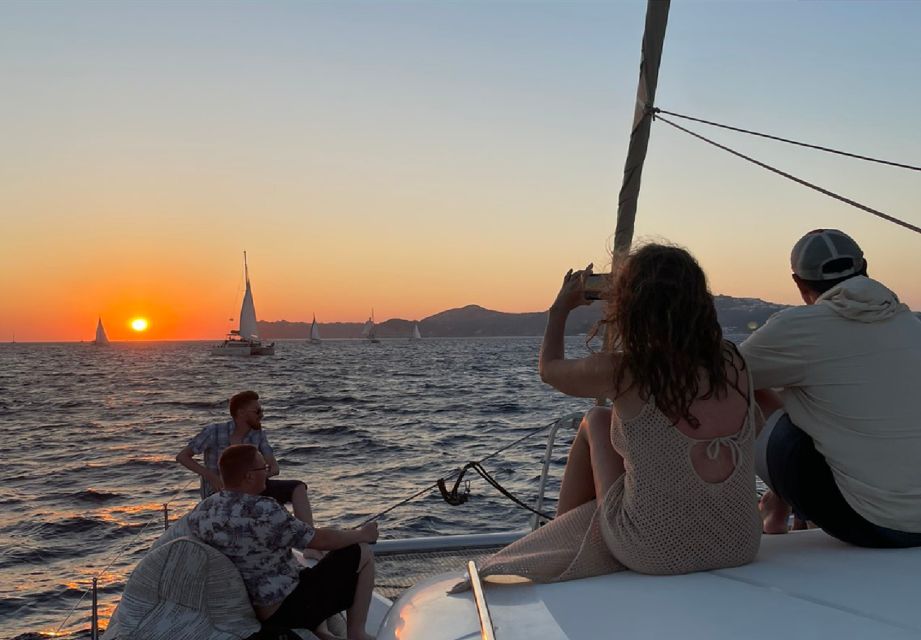 Santorini Catamaran Sunset Tour: Dinner, Drinks & Transfers - Common questions