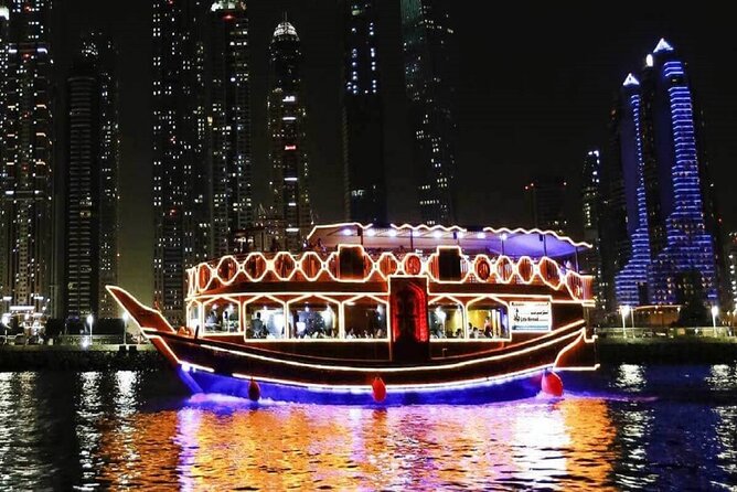 Combo Dubai Frame Dhow Cruise Marina Dinner - Key Points