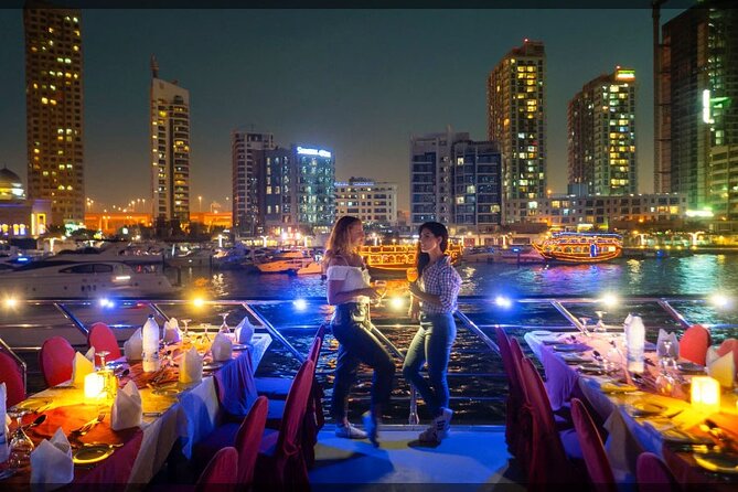 Dubai Dhow Cruise Dinner Creek With Transfer - Key Points