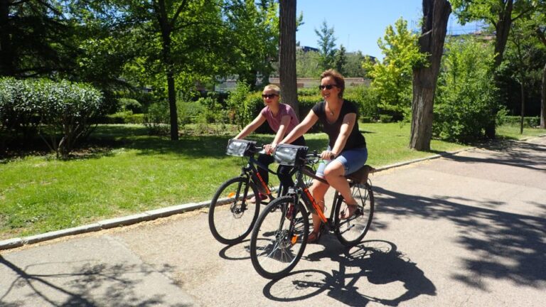 Madrid City Guided Bike/E-Bike Tour for Small Groups
