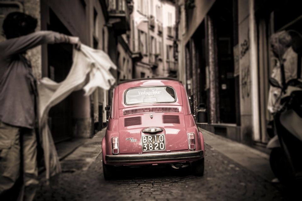 Milan: Night Tour by Vintage Fiat 500 (3hs, 3stops) - Key Points