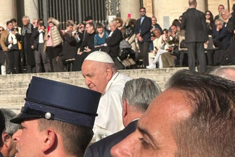 Newlywed Couples Blessing During Pope Francis Audience