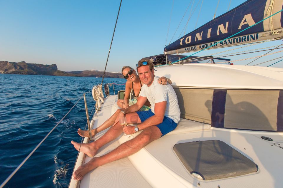 Santorini: Private Catamaran Cruise With Food & Drinks - Activity Overview