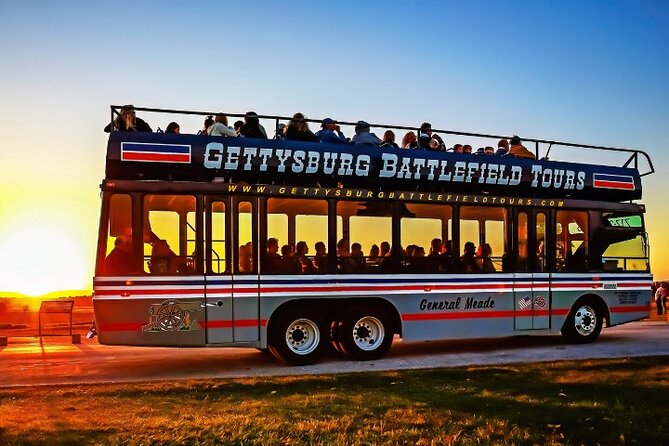 Sunset Double Decker Bus Tour in Gettysburg - Key Points