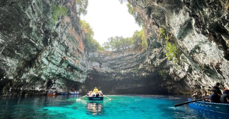 Argostoli: Melissani Lake, Drogarati Cave, and Myrtos Beach