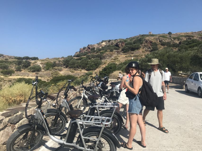 1 milos half day electric bike tour with sarakiniko beach Milos: Half Day Electric Bike Tour With Sarakiniko Beach