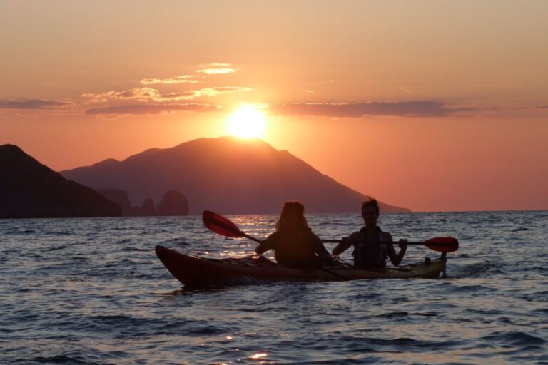 Milos: Sea Kayaking Trip at Sunset With Snack