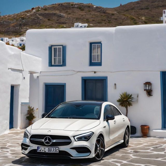 1 private transfer from your villa to mykonos old port sedan Private Transfer: From Your Villa to Mykonos Old Port-Sedan