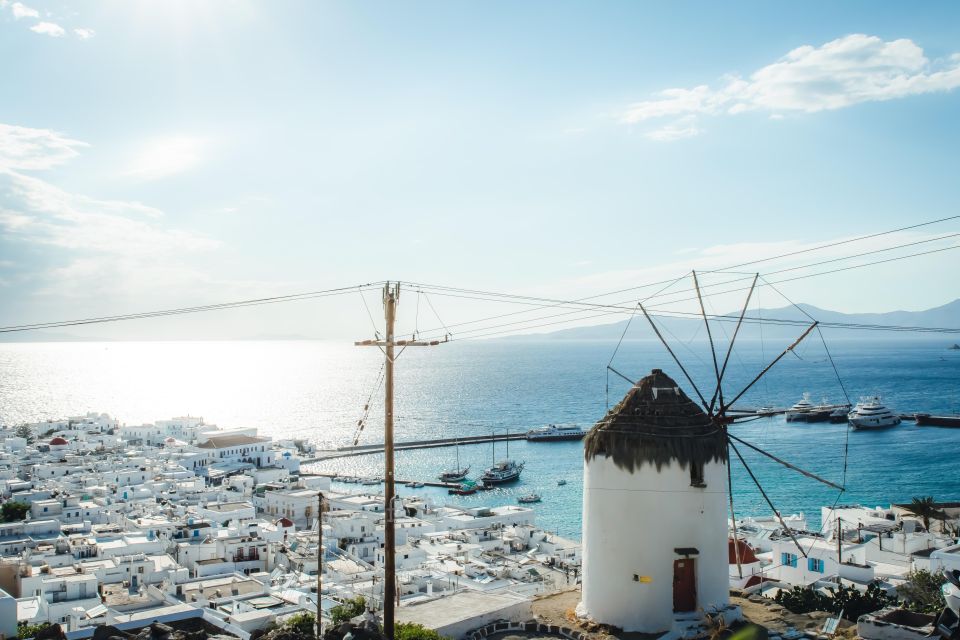 1 private transfer mykonos windmills to your villa mini bus Private Transfer: Mykonos Windmills to Your Villa-Mini Bus
