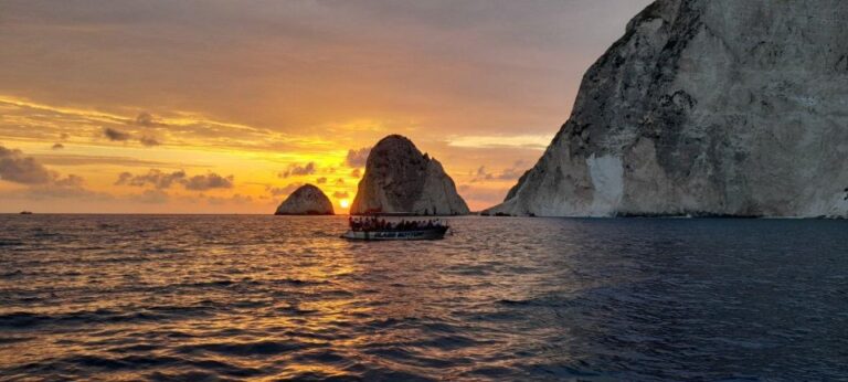 Zakynthos: Sunset Cruise to Myzithres With Wine