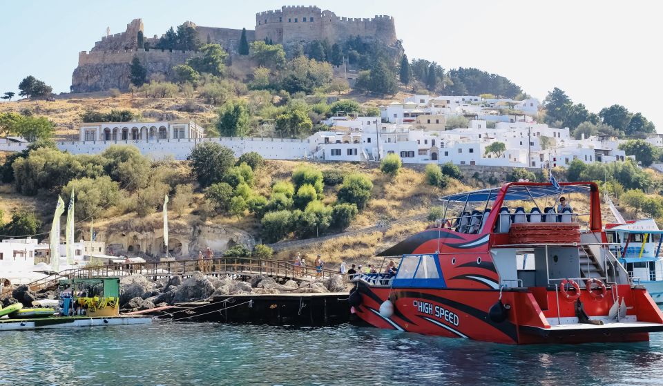 Rhodes Town: High-Speed Boat Trip to Lindos - Tour Highlights