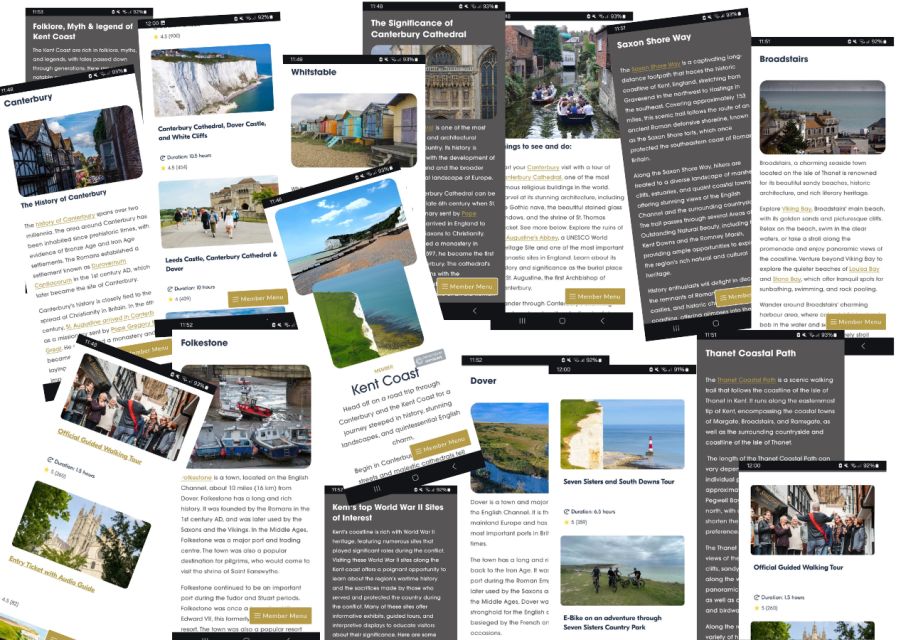 Kent Coast (Interactive Guidebook) - Guidebook Content