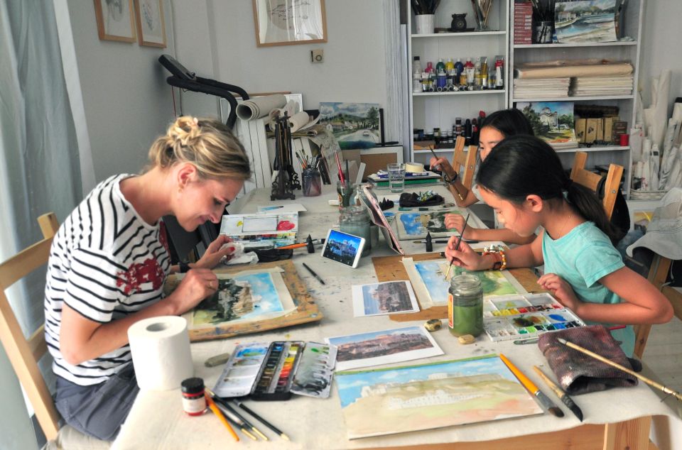 Athens: Watercolor Painting Workshop With Acropolis - Group Size Limit