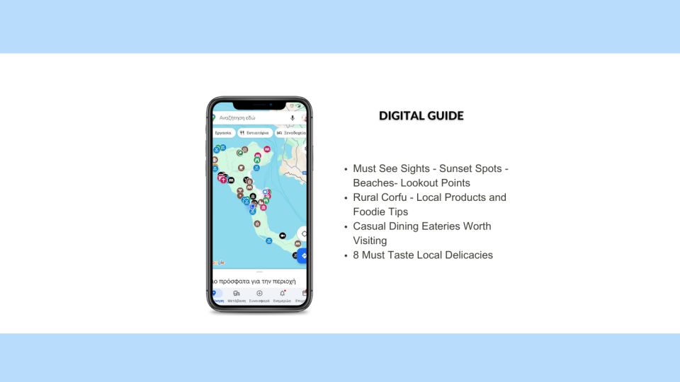 Corfu: 6 + 1 Digital Preprogrammed Itineraries - Authentic Guide Content