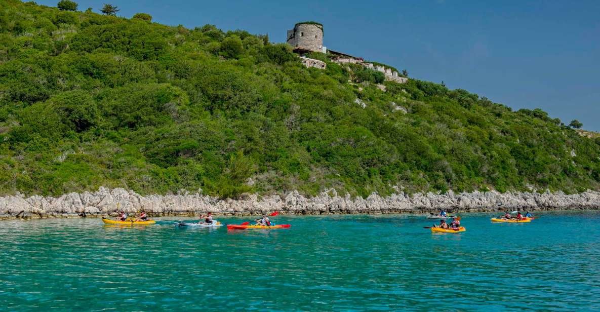 Paxos: Guided Kayaking Tour Mongonissi 2 Avlaki, Snorkelling - Tour Description