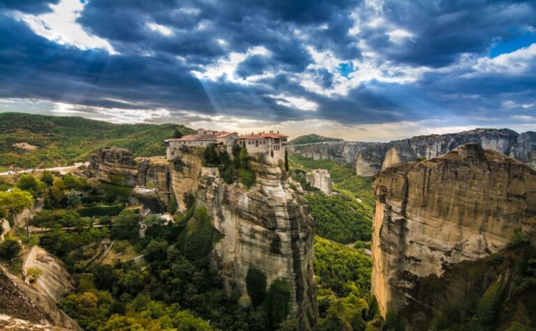 From Pieria Coast: Meteora Day Trip With Monasteries Visit