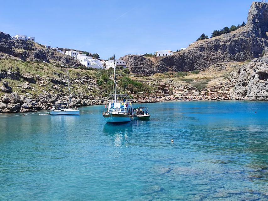 1 lindos rhodes south east coast cruise with swim stops Lindos: Rhodes South-East Coast Cruise With Swim Stops