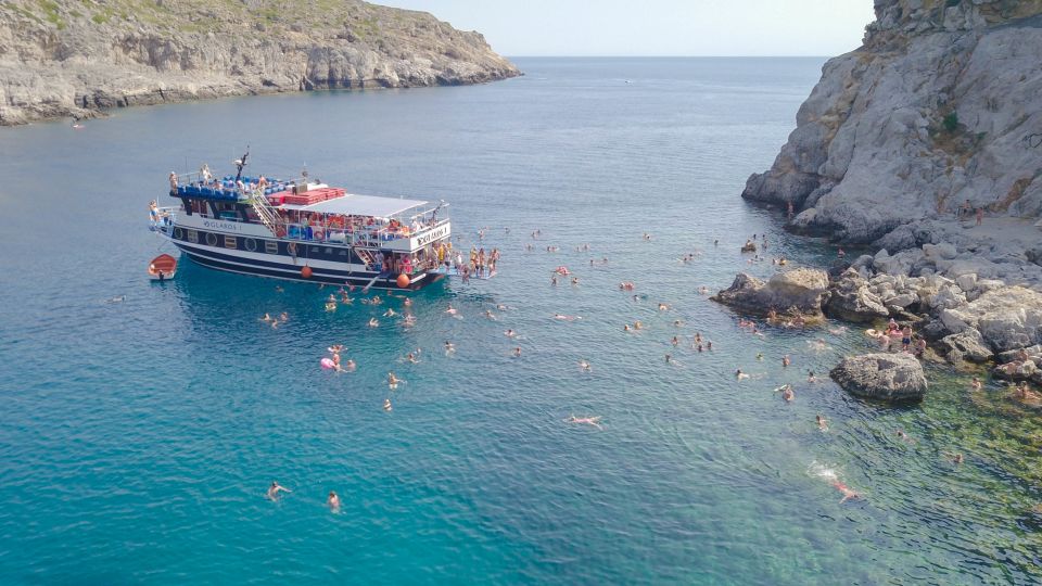 1 rhodes town scenic cruise to lindos with swim stops Rhodes Town: Scenic Cruise to Lindos With Swim Stops