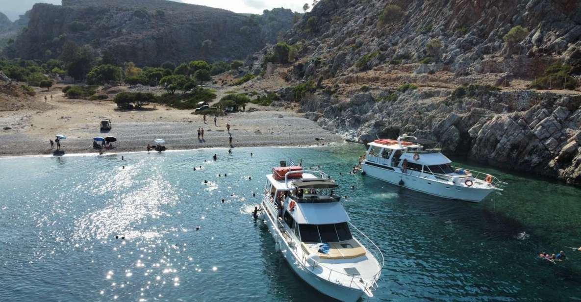 Chania: Menies Beach & Chironisia Bay Cruise With Snorkeling - Exploring Menies Beach