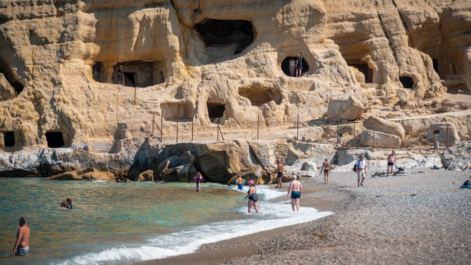 1 from heraklion day trip to matala hippie beach and caves From Heraklion: Day Trip to Matala Hippie Beach and Caves