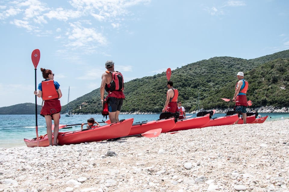 Lefkada: Kayak&Snorkel Visit Bluecave With a Taste of Greece