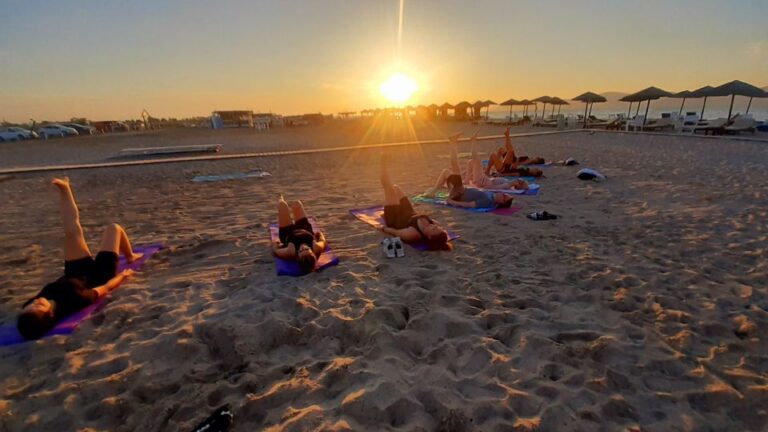 Sunset Pilates on Tigaki Beach