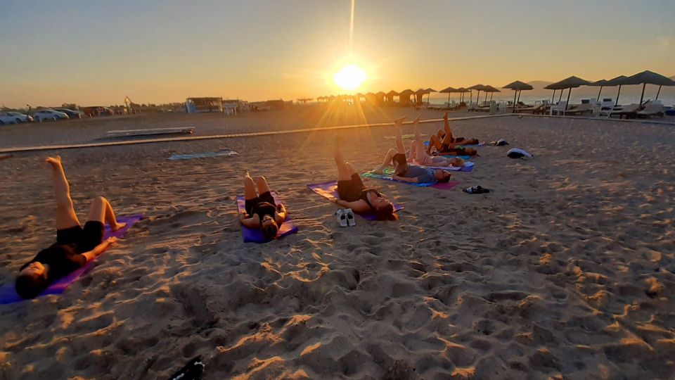 Sunset Pilates on Tigaki Beach