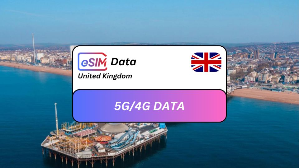 Brighton: United Kingdom Esim Roaming Data Plan - Plan Highlights