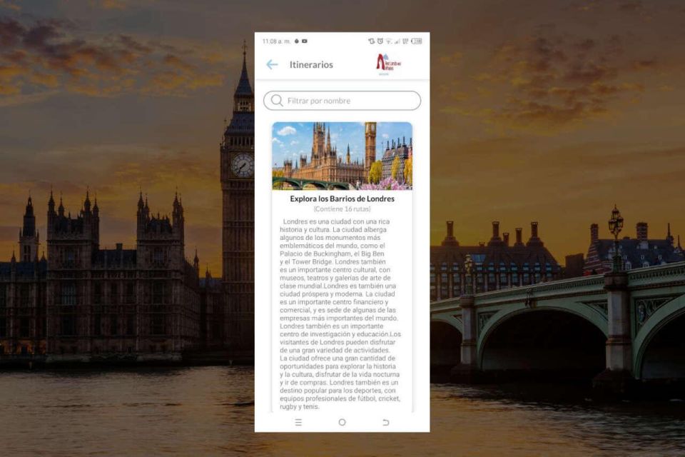 APP Self-Guided Route Londres With Multi-Language Audioguide - Available Routes and Themes