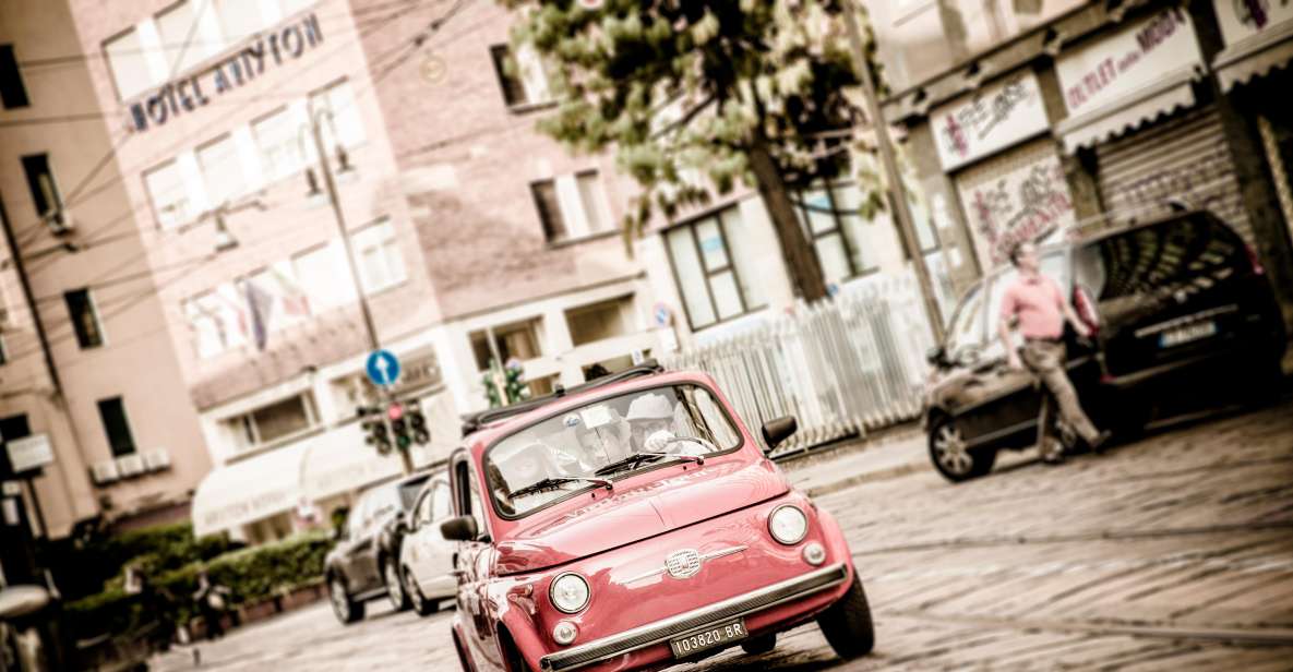 Milan: BIG CentralCityTour by Vintage Fiat 500 (3hs, 3stops) - Booking Information