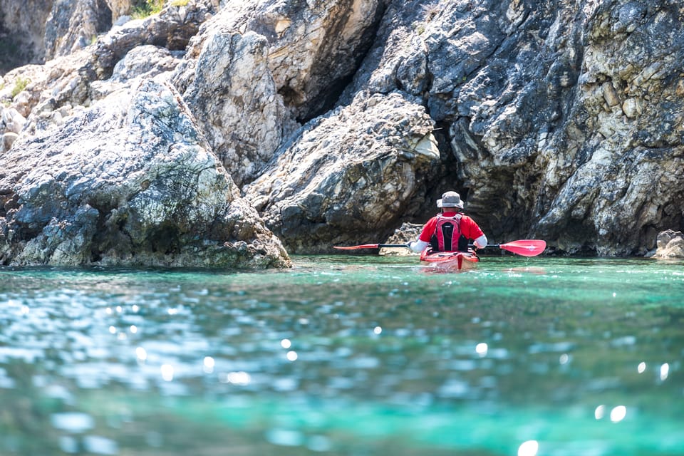 Lefkada: Kayak&Snorkel Visit Bluecave With a Taste of Greece - Highlights and Description