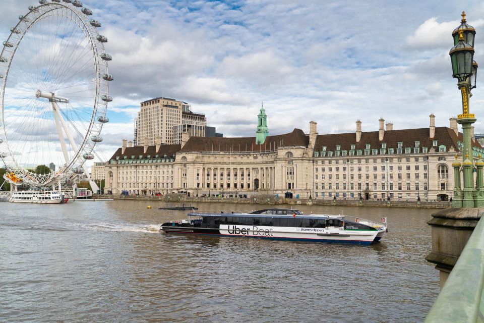 London: Uber Boat by Thames Clippers Single River Ticket - Key Points