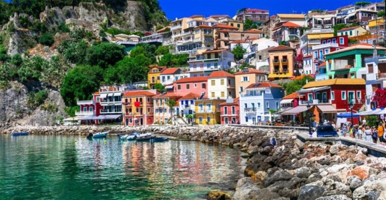 From Corfu: Parga and Paxos Day Trip by Boat With Transfer