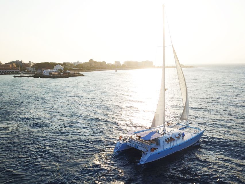 Rhodes: Catamaran Cruise With Snacks, Wine & Sunset Viewing - Ticket Details