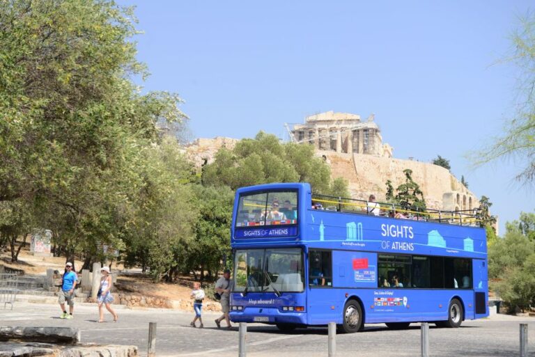 Athens: Blue Hop-On Hop-Off Bus and Acropolis Museum Ticket