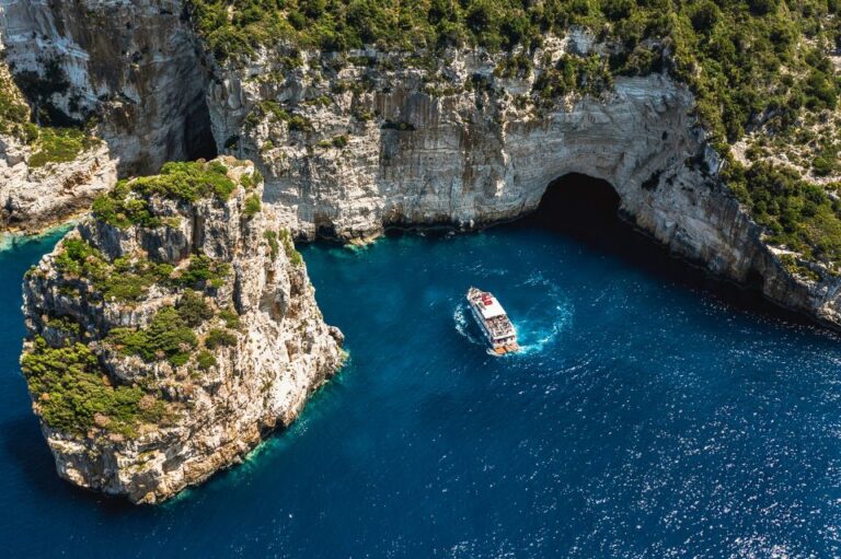 From Corfu: Day Cruise to Paxos, Antipaxos, & the Blue Caves