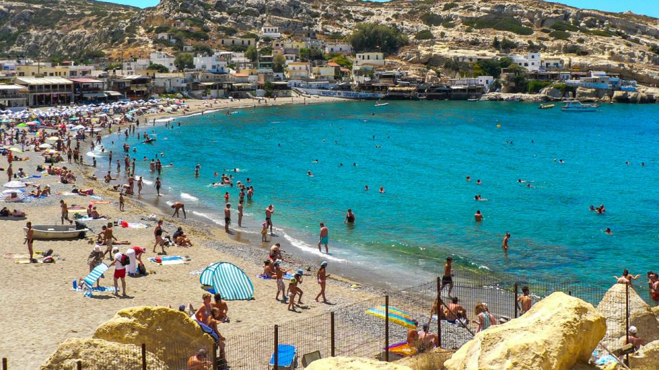 1 heraklion matala beach hippie caves and gortyn day trip Heraklion: Matala Beach, Hippie Caves, and Gortyn Day Trip