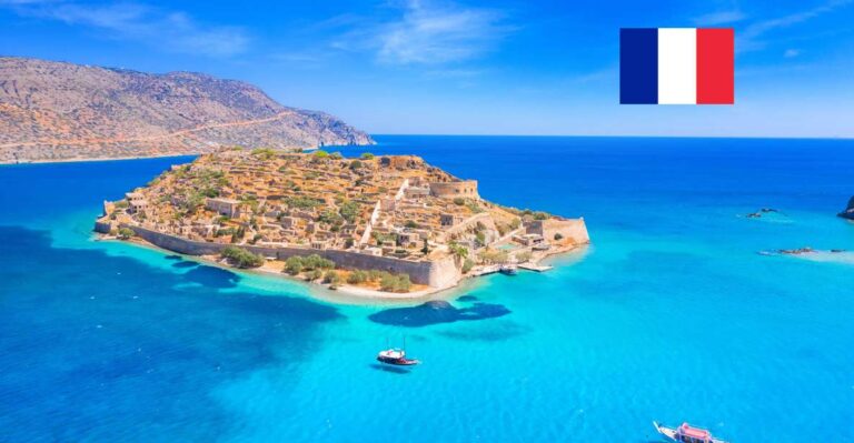 Heraklion: Spinalonga Only French Guide Lunch in Restaurant