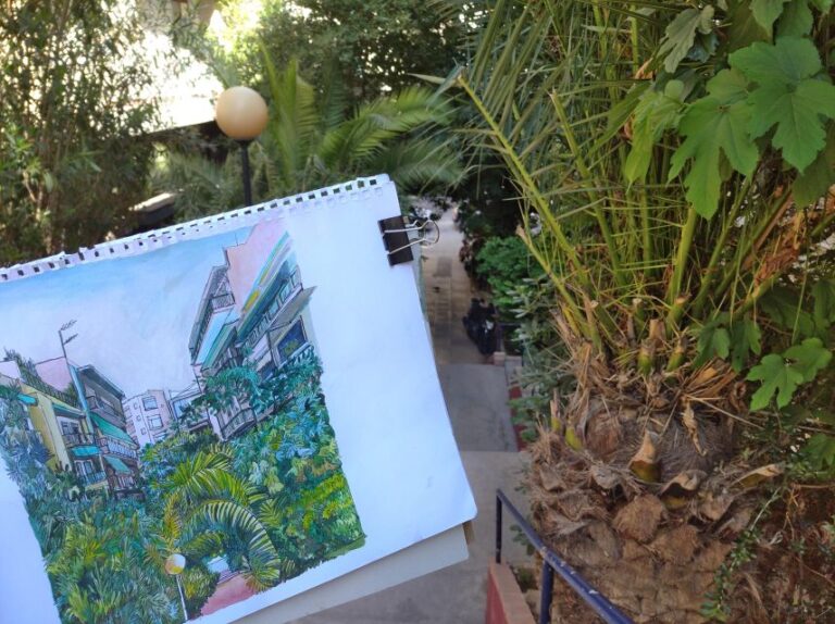 Outdoor Drawing Class in Modern Athens; Pangrati, Metz..