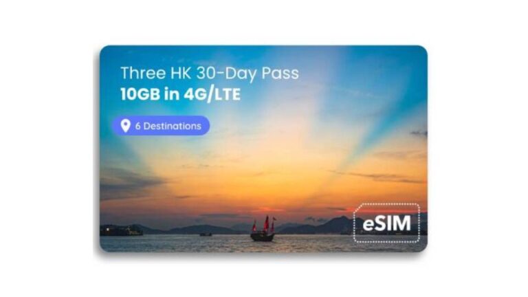 UK Esim: 10GB With 30-Day Validity (Three Hk)